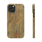 Phone Cases - Golden Fall Neutrals Italian Marbled Design, Gift for Art Lovers, Customizable and Stylish