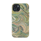 Green Pastel Italian Marble Design Magnetic MAG SAFE High Impact iPhone Cases