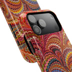Red, Blue, and Yellow Marbled Phone Dual Layer Phone Case