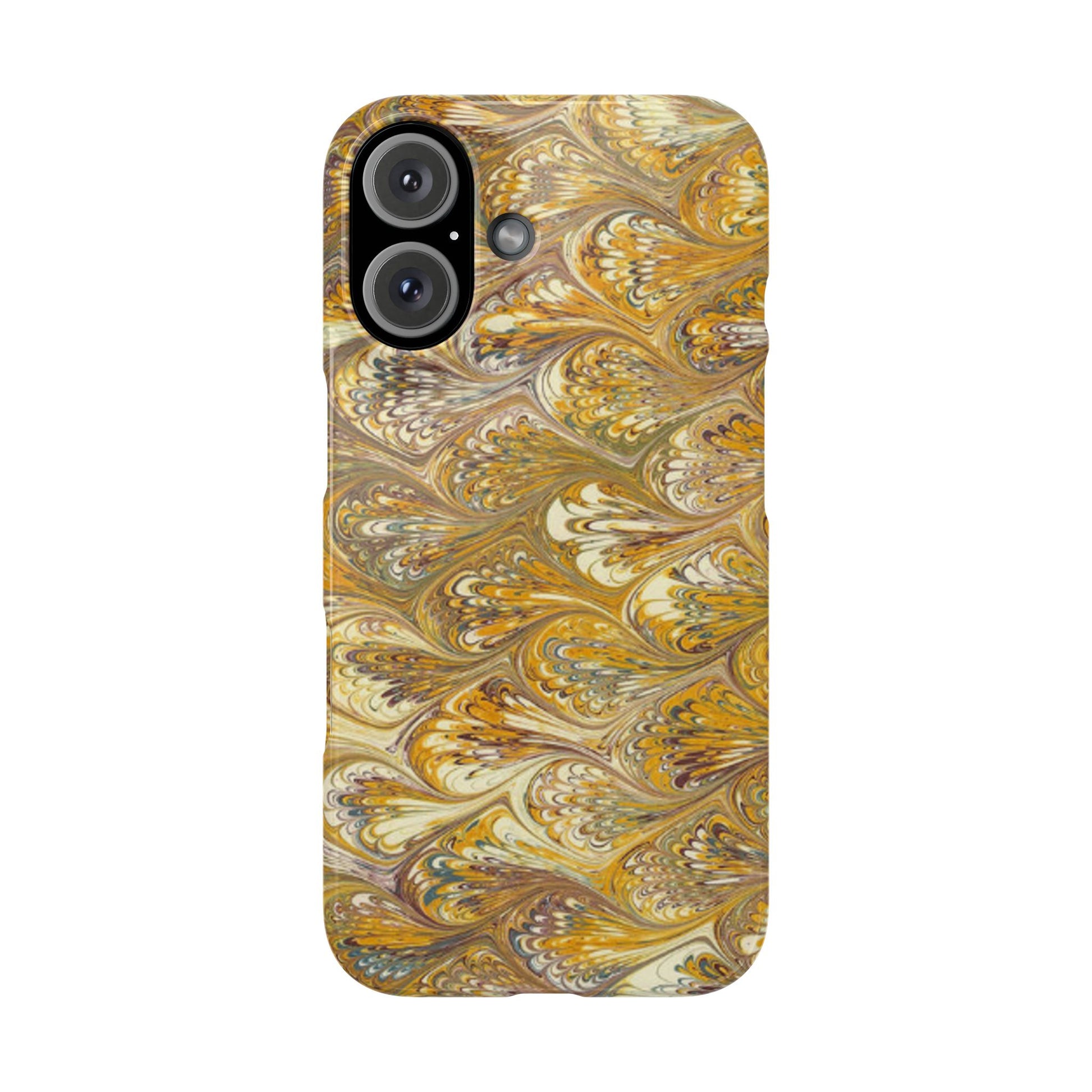 Golden Yellow Italian Marbled Designed, Slim Phone Cases, Case-Mate