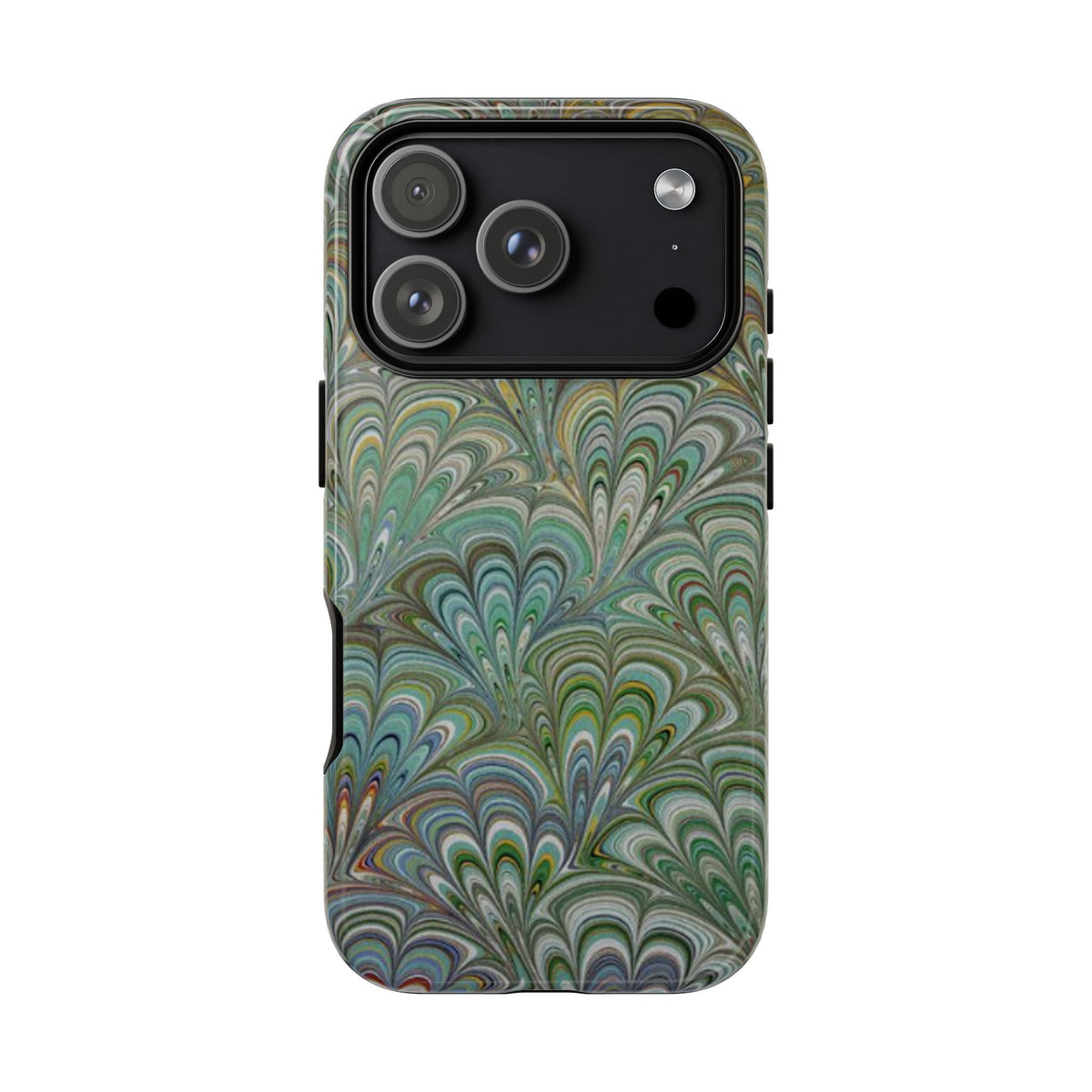 Green Pallet Marbled Peacock - Dual Layer Phone Case