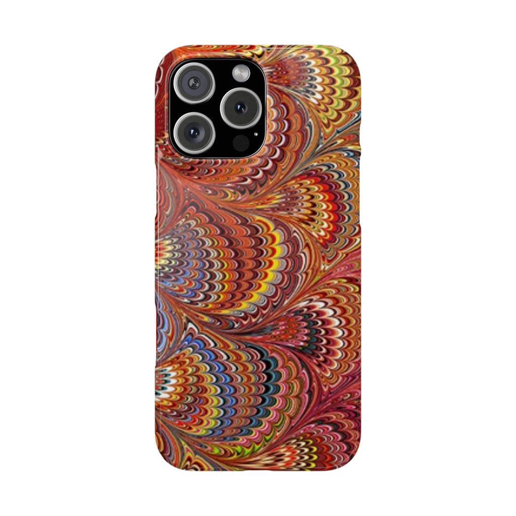 Italian Marbled Design, Red and Blue Pallet