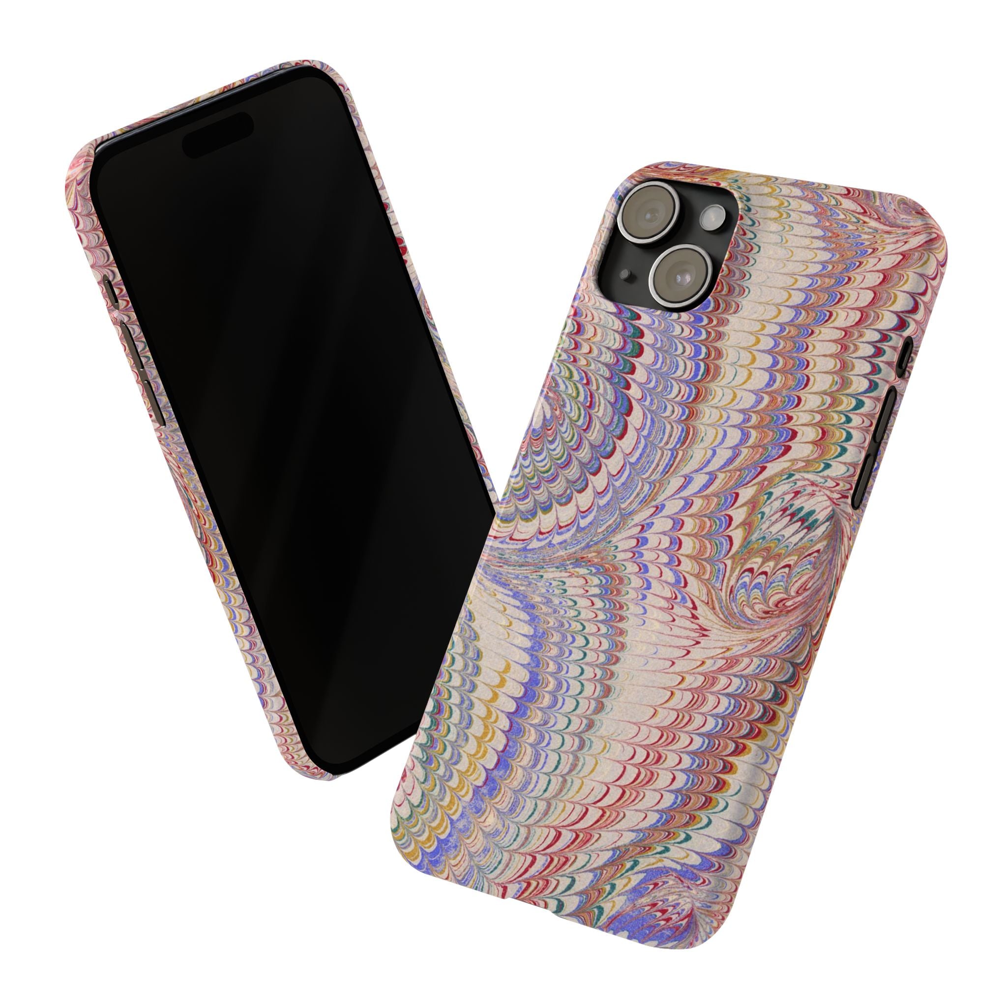 Pink Pastel Marbled Design, Italy Feather IPHONE17 + All Phone Cases