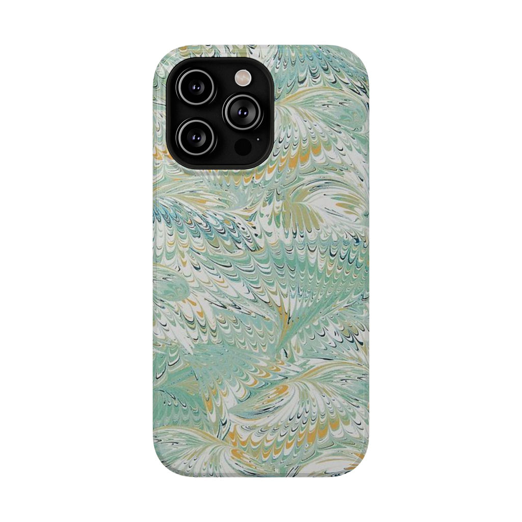 Mint Green Marbled Swirl Phone Case - Dual Layer