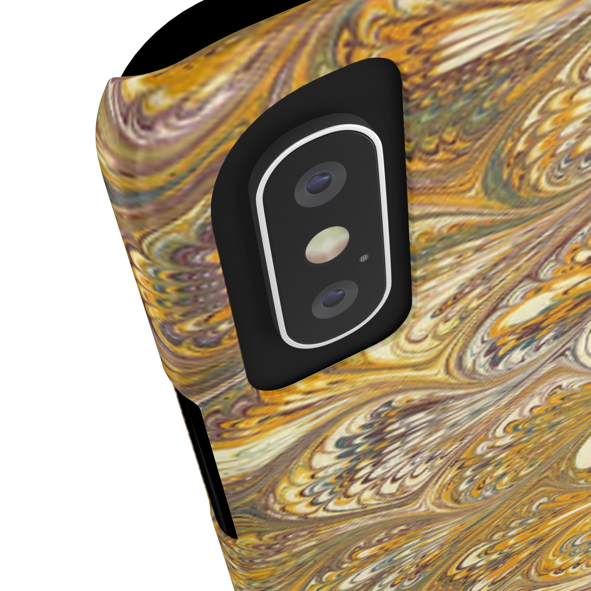Golden Yellow Italian Marbled Designed, Slim Phone Cases, Case-Mate