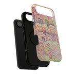 Marbled Pastel Pink and Green Impact-Resistant Phone Case for Apple + Samsung