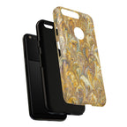 Golden Yellow Marbled Italian Phone Case - Dual Layer - Matte or Glossy