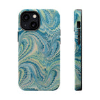 Aqua + Green Marble Phone Case - Impact-Resistant MAG SAFE - Dual Cover Design