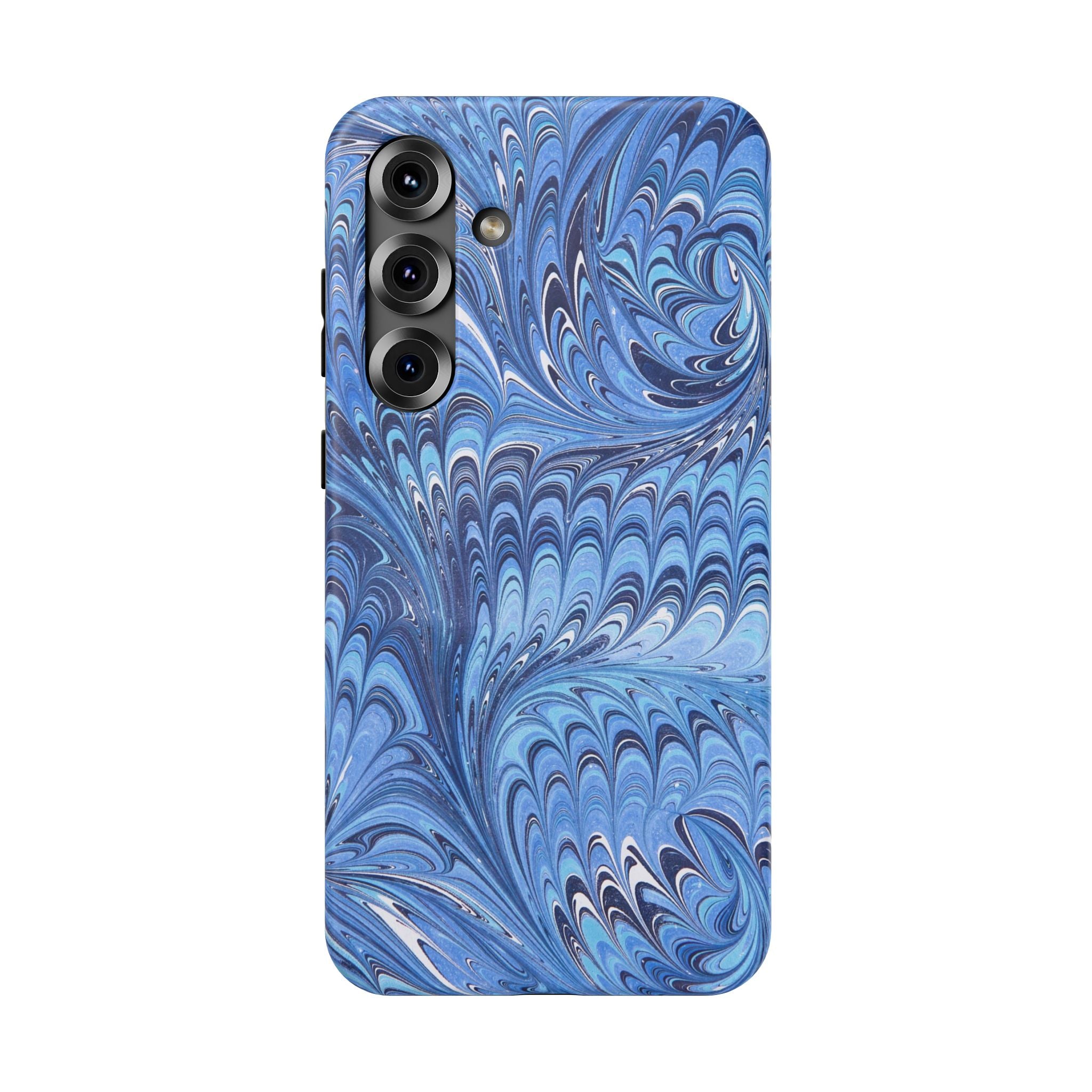 Blue Marbled Swirl Phone Case - Dual Layer Case