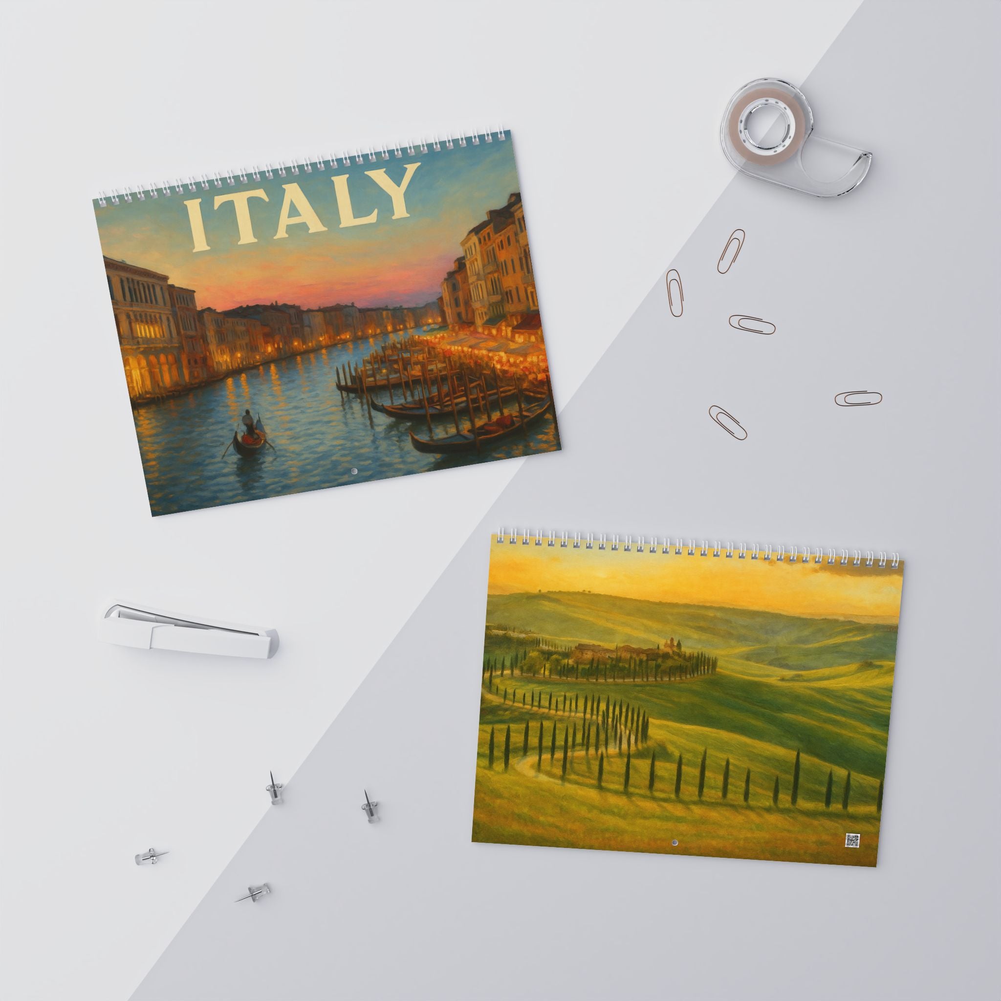 Italy 2026 Wall Calendar - Rome Napoli Siena Tuscany Florence Naples Dolomites Travel Destinations 11x8 5 Spiral Matte Calendar