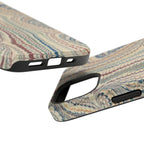 Italian Beige & Blue Marble Phone Case — Impact-Resistant Durable Case for Apple & Samsung