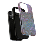 Lavender Marbled Peacock Durable Phone Case - Matte or Glossy