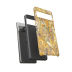 Golden Yellow Marbled Italian Phone Case - Dual Layer - Matte or Glossy