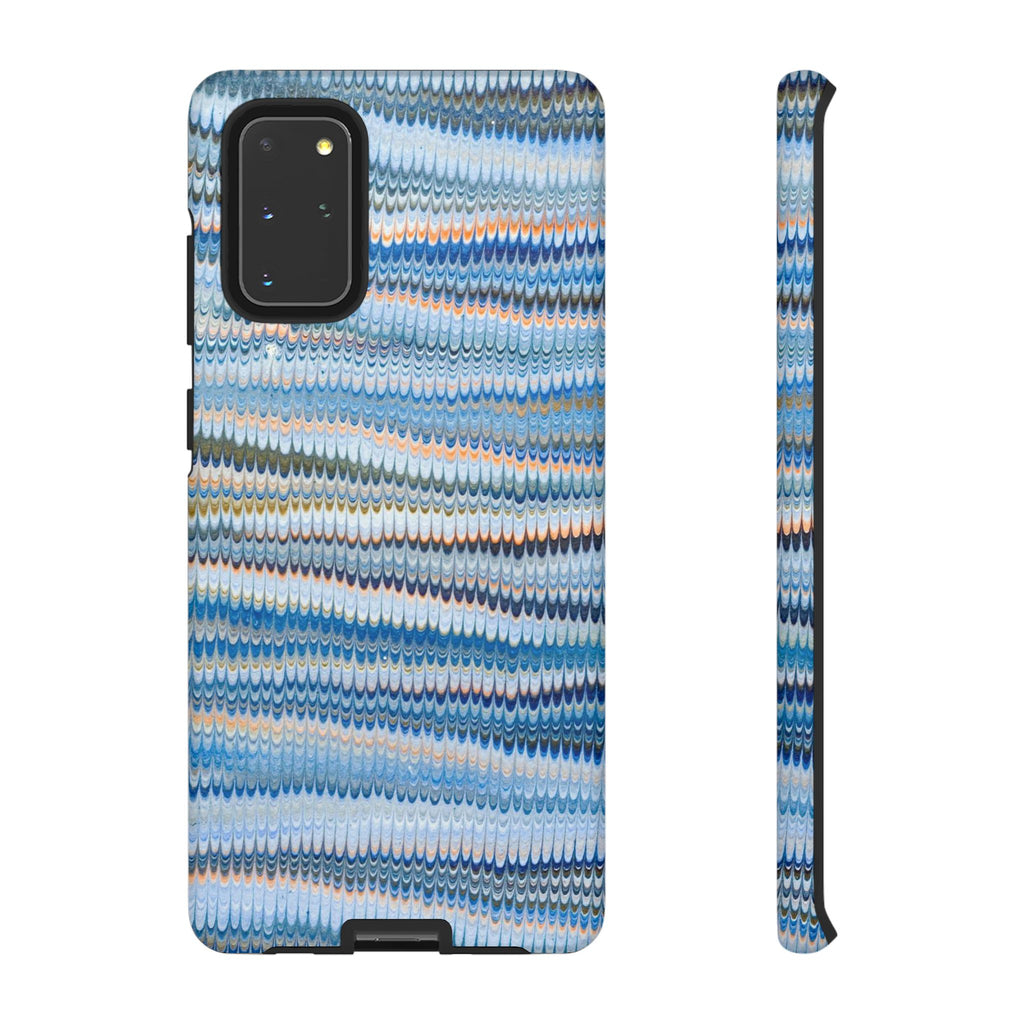 Blue Marbled Phone Cases iPhone 16 + Samsung + Apple + Google - all models, Vintage Marbled Design - Tough Cases