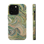 Green Pastel Italian Marble Design Magnetic MAG SAFE High Impact iPhone Cases