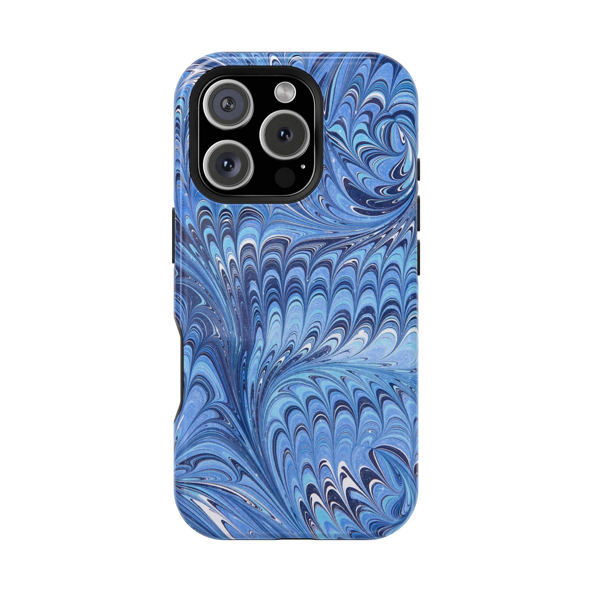 Blue Marbled Swirl Phone Case - Dual Layer Case