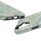 Mint Green Marbled Swirl Phone Case - Dual Layer