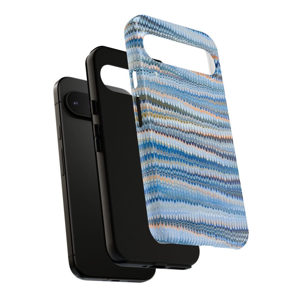 Blue Marbled Phone Cases iPhone + Samsung - all models, Vintage Marbled Design - Tough Cases