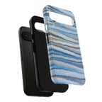 Blue Marbled Phone Cases iPhone + Samsung - all models, Vintage Marbled Design - Tough Cases