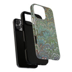 Green Peacock Marbled Phone Case — "Tough Cases" Ultra-Tough Protective Cover
