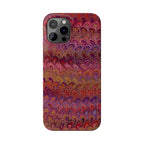 Reds, Lavenders, Marbled VIntage Design, Italian Feather Phone Case, Slim Phone Cases, IPHONE16 and all sizes