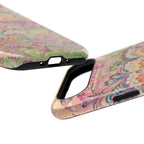 Marbled Pastel Pink and Green Impact-Resistant Phone Case for Apple + Samsung