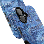 Blue Marbled Swirl Phone Case - Dual Layer Case