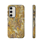 Golden Yellow Marbled Italian Phone Case - Dual Layer - Matte or Glossy