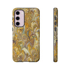 Golden Yellow Marbled Italian Phone Case - Dual Layer - Matte or Glossy