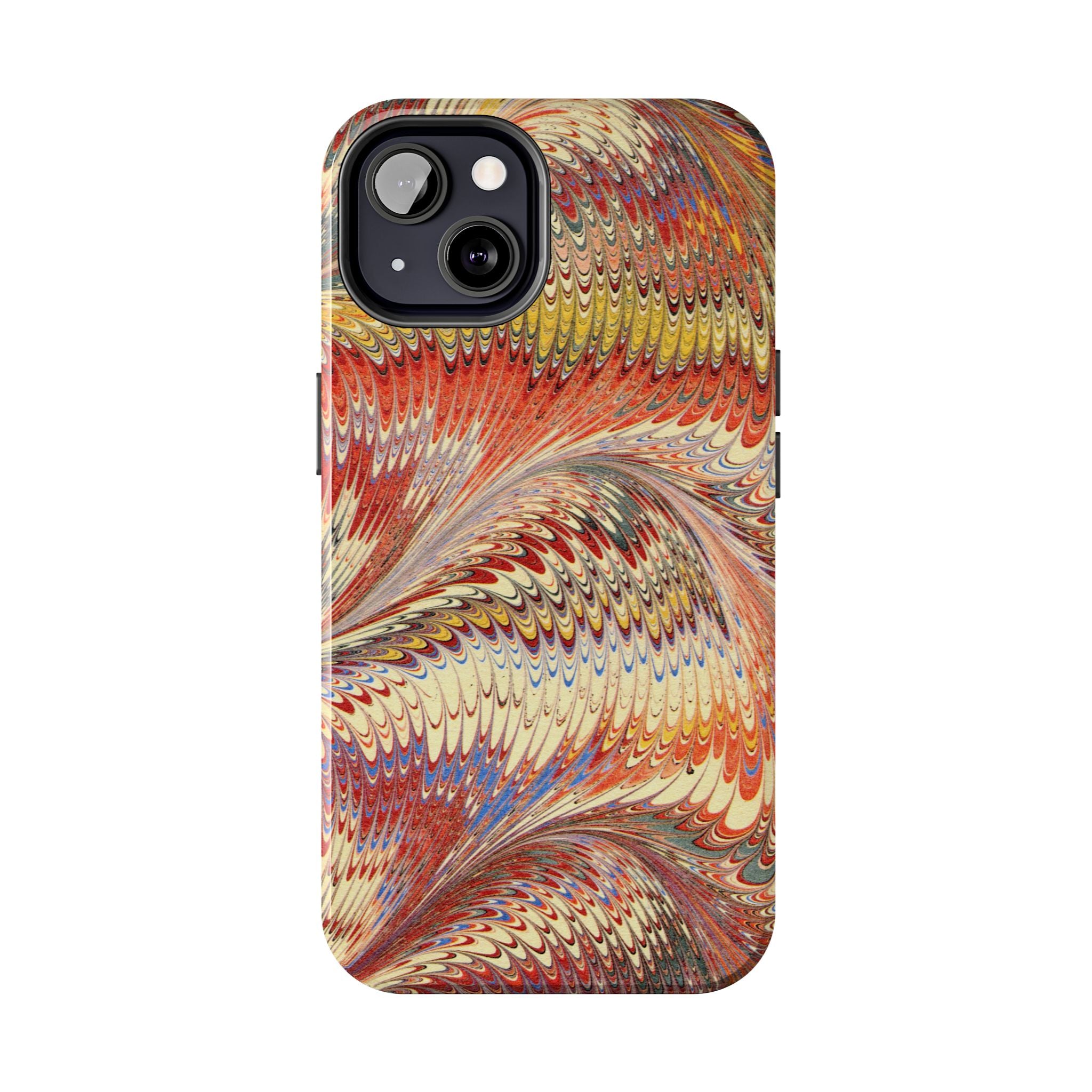 Marbled Swirl Tough Phone Case - Red Rust Orange Fall Colors, Heavy Duty Case. Alternative: Protective Phone Cover, Durable Smartphone Case,