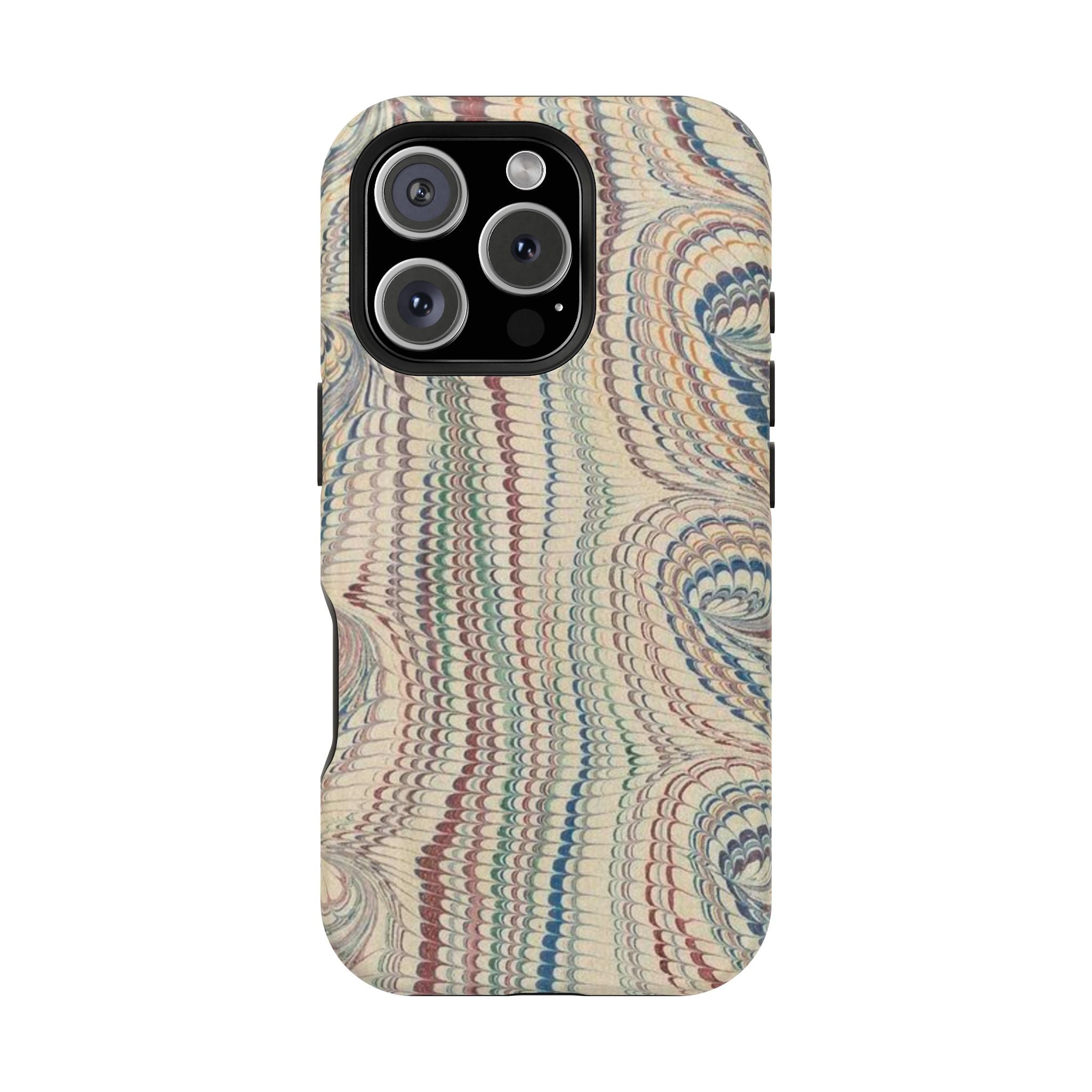Italian Beige & Blue Marble Phone Case — Impact-Resistant Durable Case for Apple & Samsung