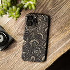 Black Italian Marble Design Slim iPhone 17 + all models Phone Cases