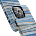 Blue Marbled Phone Cases iPhone 16 + Samsung + Apple + Google - all models, Vintage Marbled Design - Tough Cases