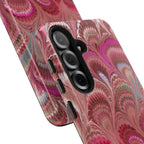 Pretty in Pink - Peacock Marble Italian Tough Phone Case — Durable Marbled Phone Case