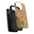 Golden Flow Florentine Marbled Design Dual Layer Phone Case