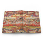 Vintage Italian Marbled Hardcover Journal - Orange, Yellow, and Beige