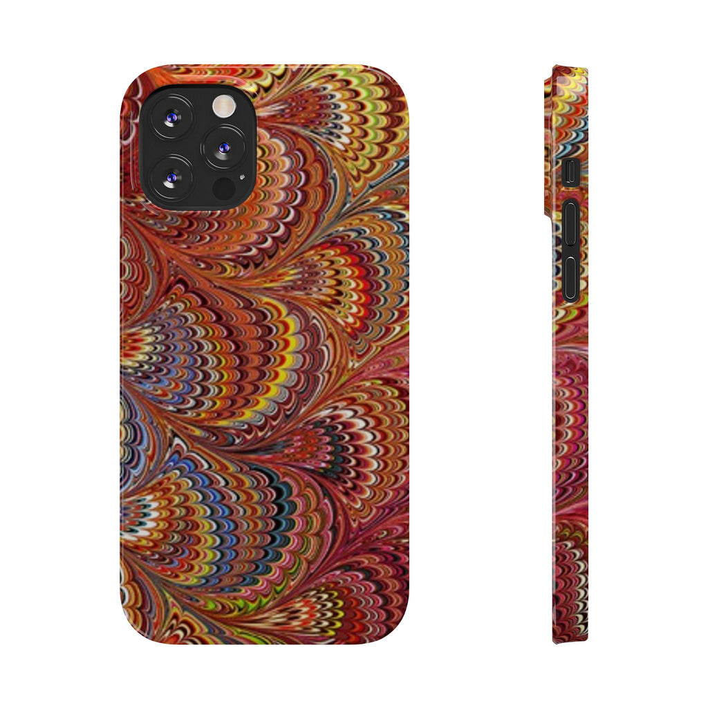 Italian Marbled Design, Red and Blue Pallet