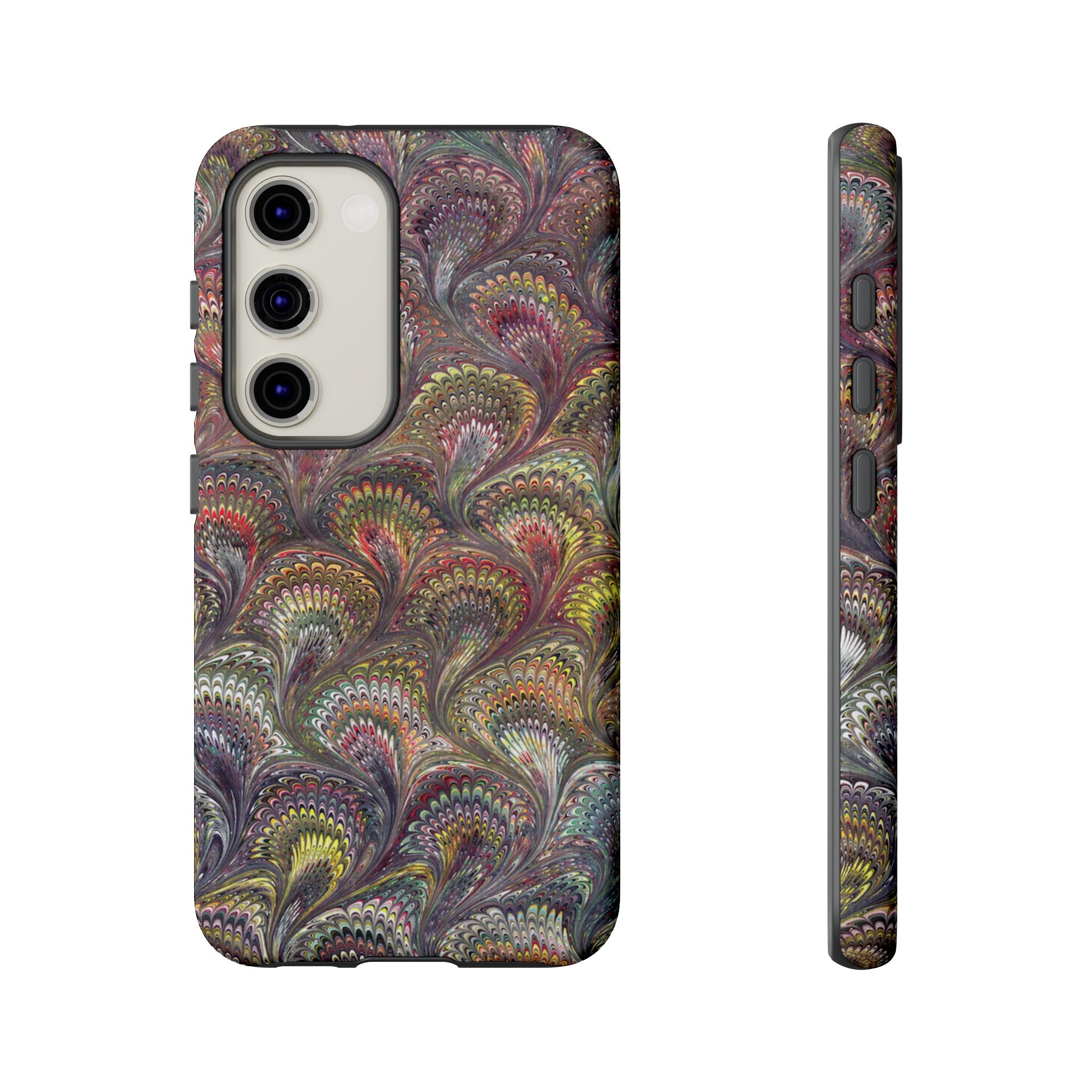 Vintage Marbled Tough Phone Case — Multi-Color iPhone & Android Protection