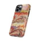 Marbled Swirl Tough Phone Case - Red Rust Orange Fall Colors, Heavy Duty Case. Alternative: Protective Phone Cover, Durable Smartphone Case,