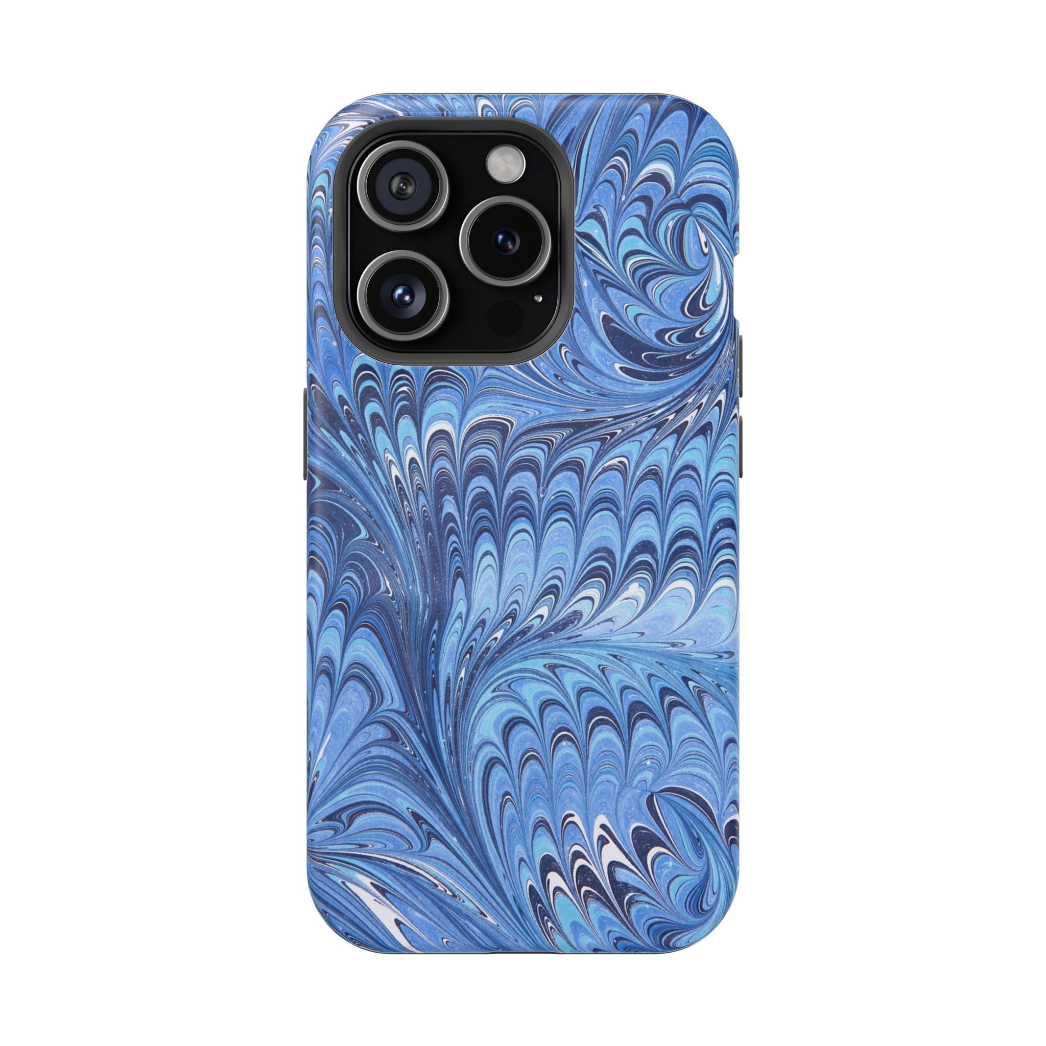 Blue Marbled Swirl Phone Case - Dual Layer Case