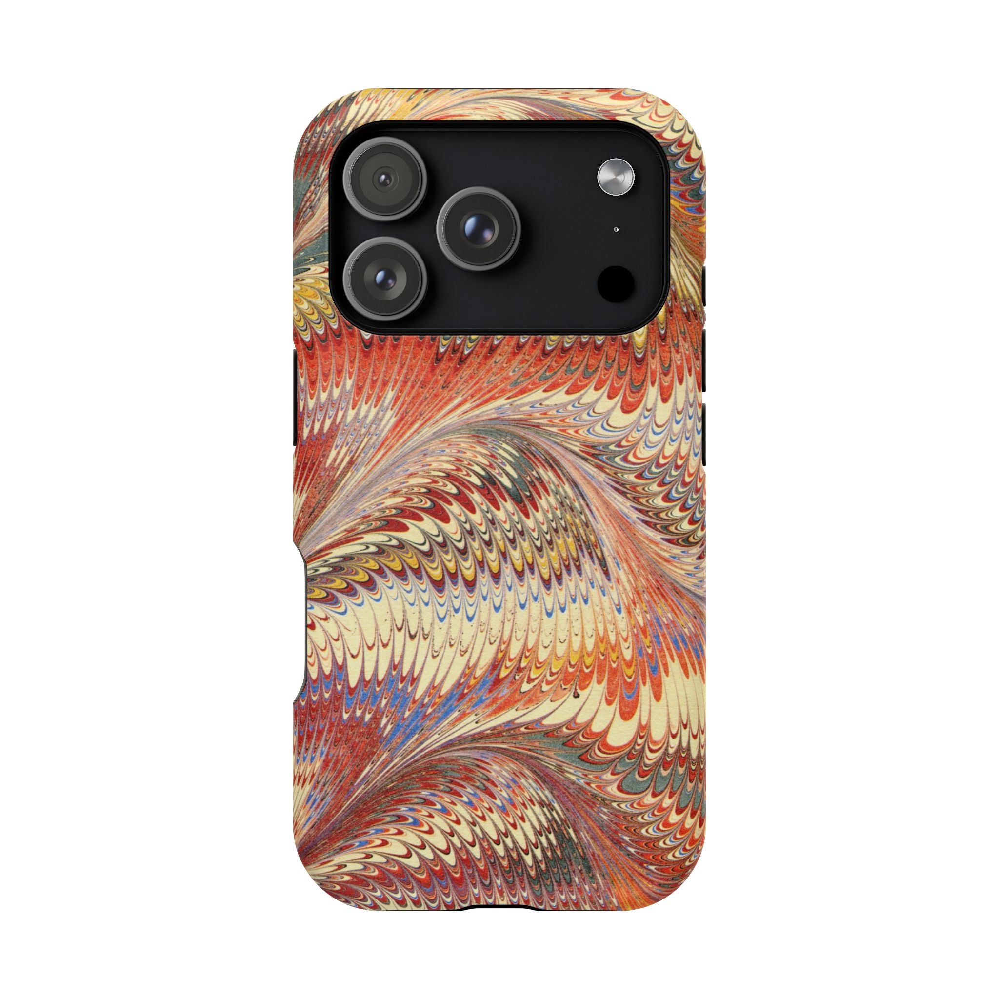 Rust and Gold Italian Vintage Marble Design Durable Phone Case for Apple + Samsung