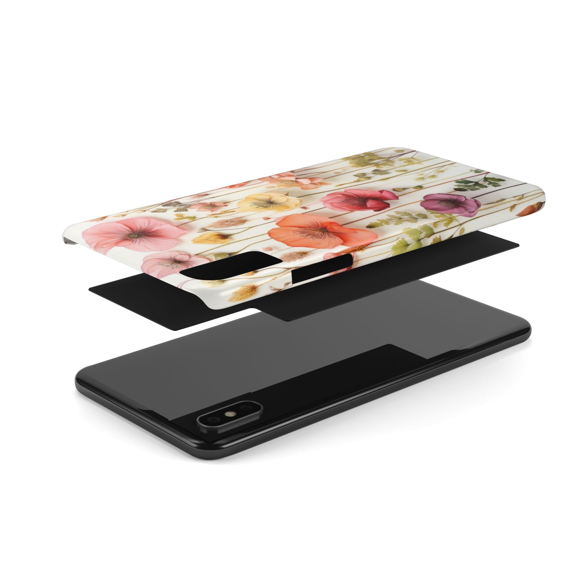 Floral, Pressed Flowers, Pink, Pastels, iPhone 16 and Other Sizes Phone Case, Mag Safe