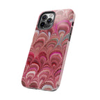Pretty in Pink - Peacock Marble Italian Tough Phone Case — Durable Marbled Phone Case