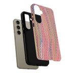 Pink Pastels Feather Marbled Vintage Design iPhone 16 + Samsung + Apple + Google - all models