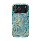 Aqua + Green Marble Phone Case - Impact-Resistant MAG SAFE - Dual Cover Design