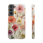 Pink Floral Pressed Flowers - Slim Case