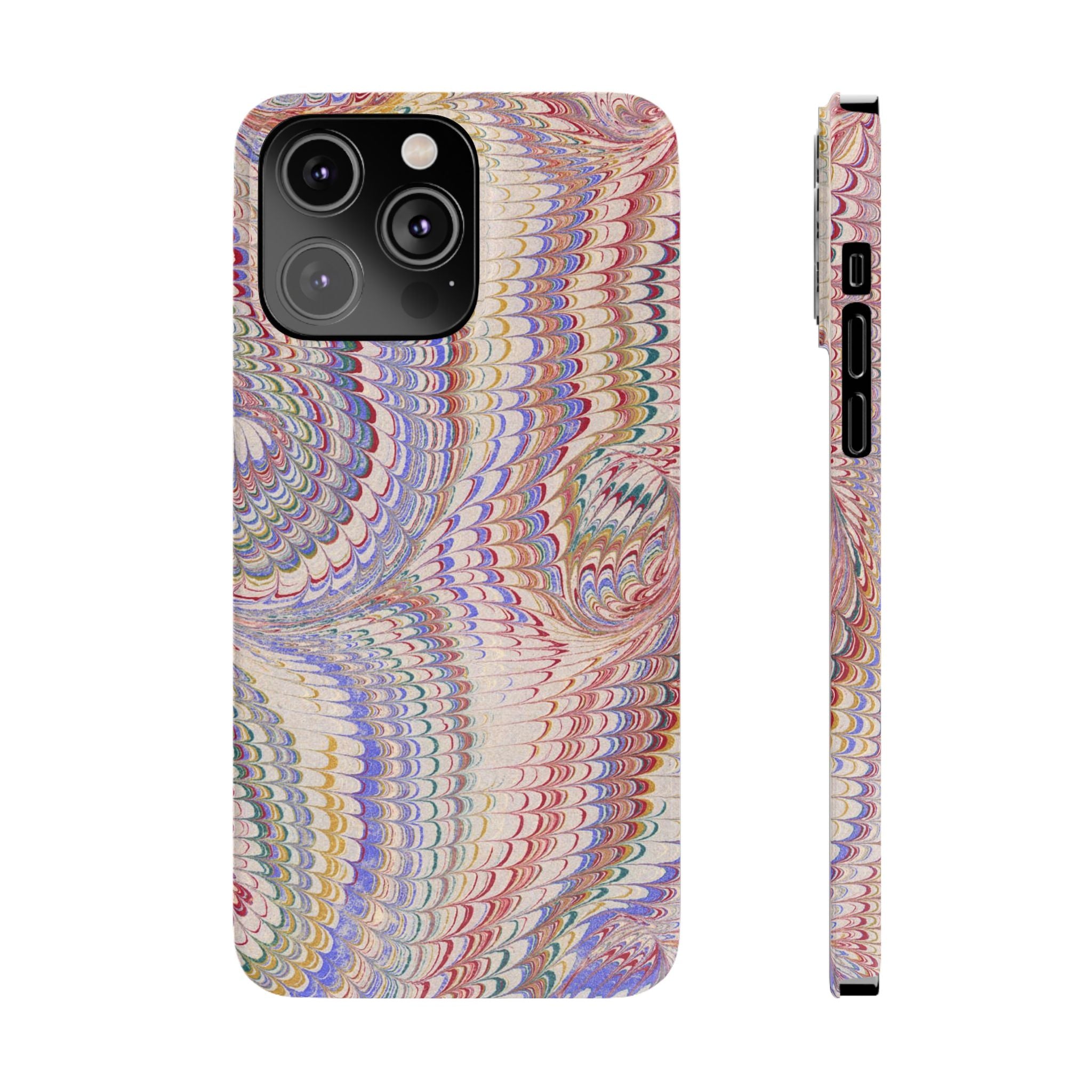 Pink Pastel Marbled Design, Italy Feather IPHONE17 + All Phone Cases