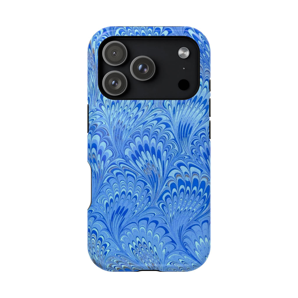 Blue Marbled Swirl Phone Case - Dual Layer Case