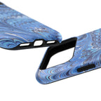 Blue Marbled Swirl Phone Case - Dual Layer Case