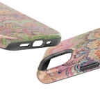 Marbled Pastel Pink and Green Impact-Resistant Phone Case for Apple + Samsung